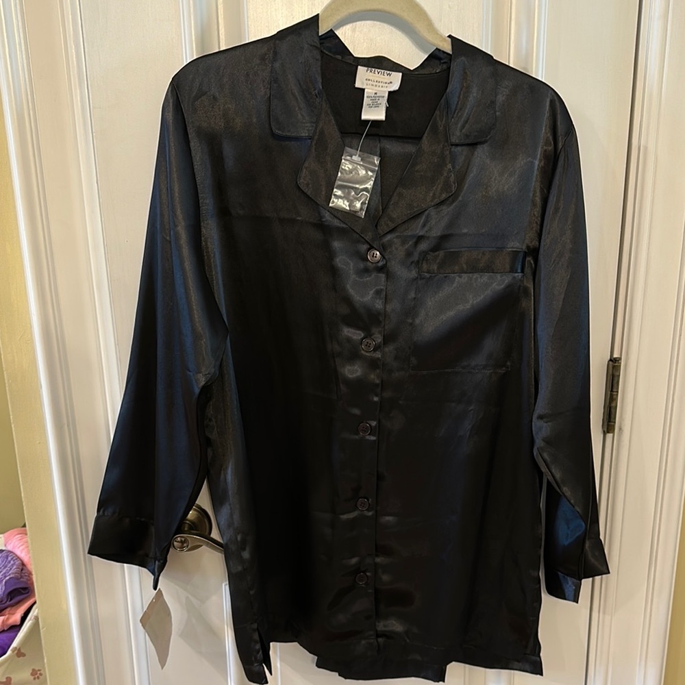 Preview Collection Black Pajama Set Intimates & Sleepwear